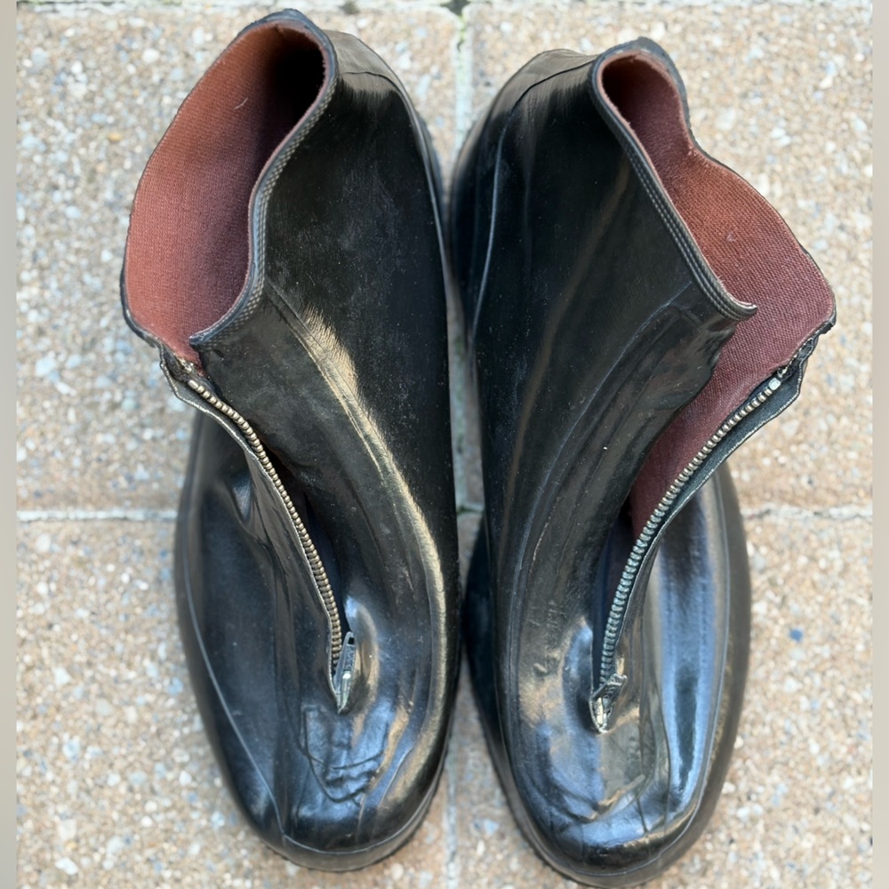 Men's Black Overshoes Rain Boots (Made in Canada)